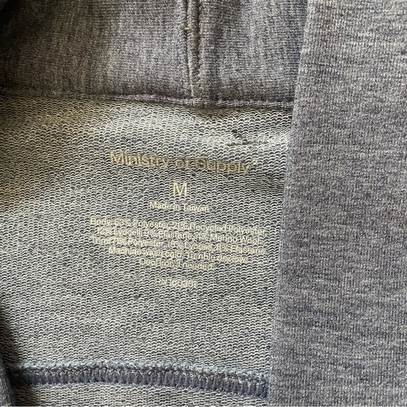 Ministry of Supply Heathered Blue Fusion Terry Open Cardigan Medium - Picture 5 of 6
